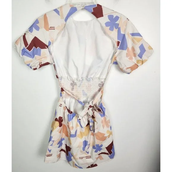 PEPPERMAYO Women's Sz. 4/1 Lani Linen Mini Dress – Abstract Resort - Picture 7 of 9